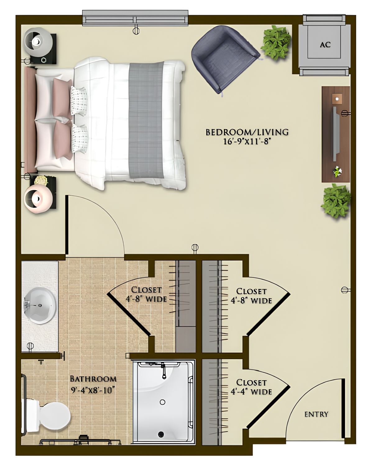Dimensions are approximate. Floor plans may vary.