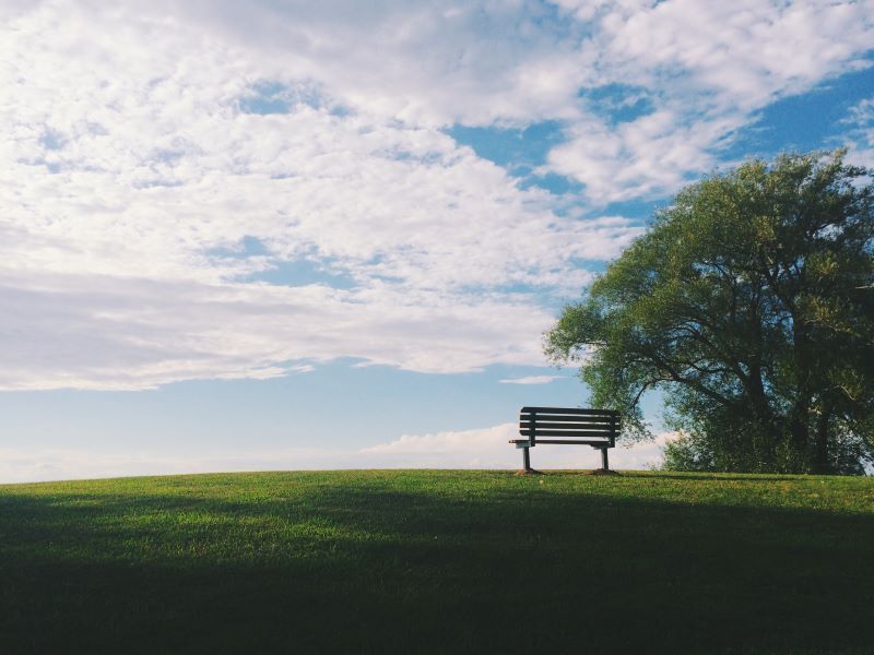empty-bench-on-hill