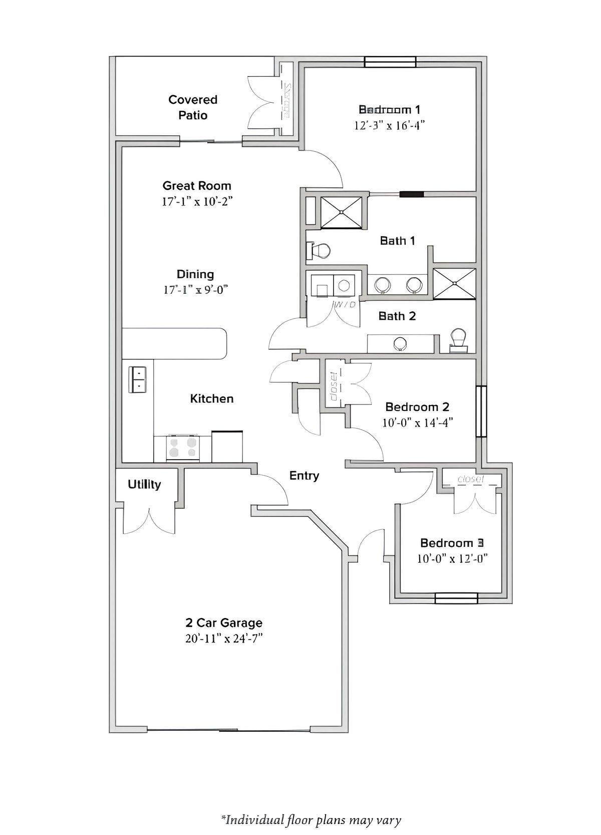 Dimensions are approximate. Floor plans may vary.