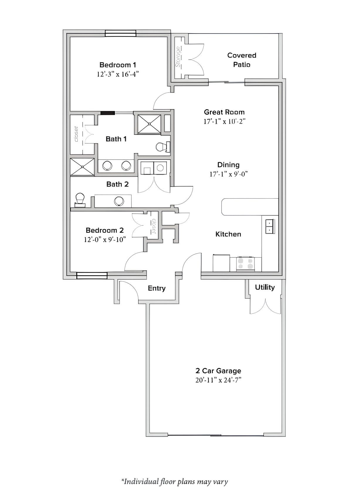 Dimensions are approximate. Floor plans may vary.