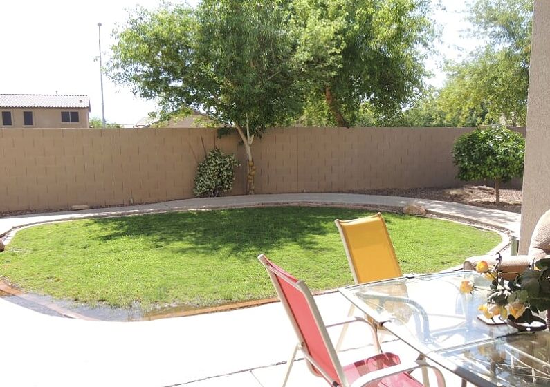 Our back yard includes a walking track for our residents