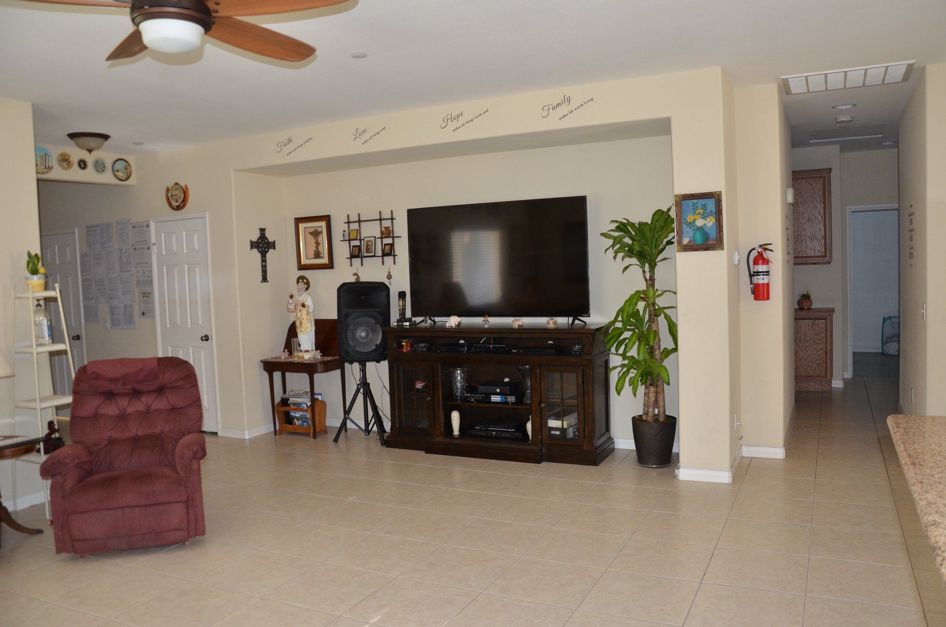 Living room TV view