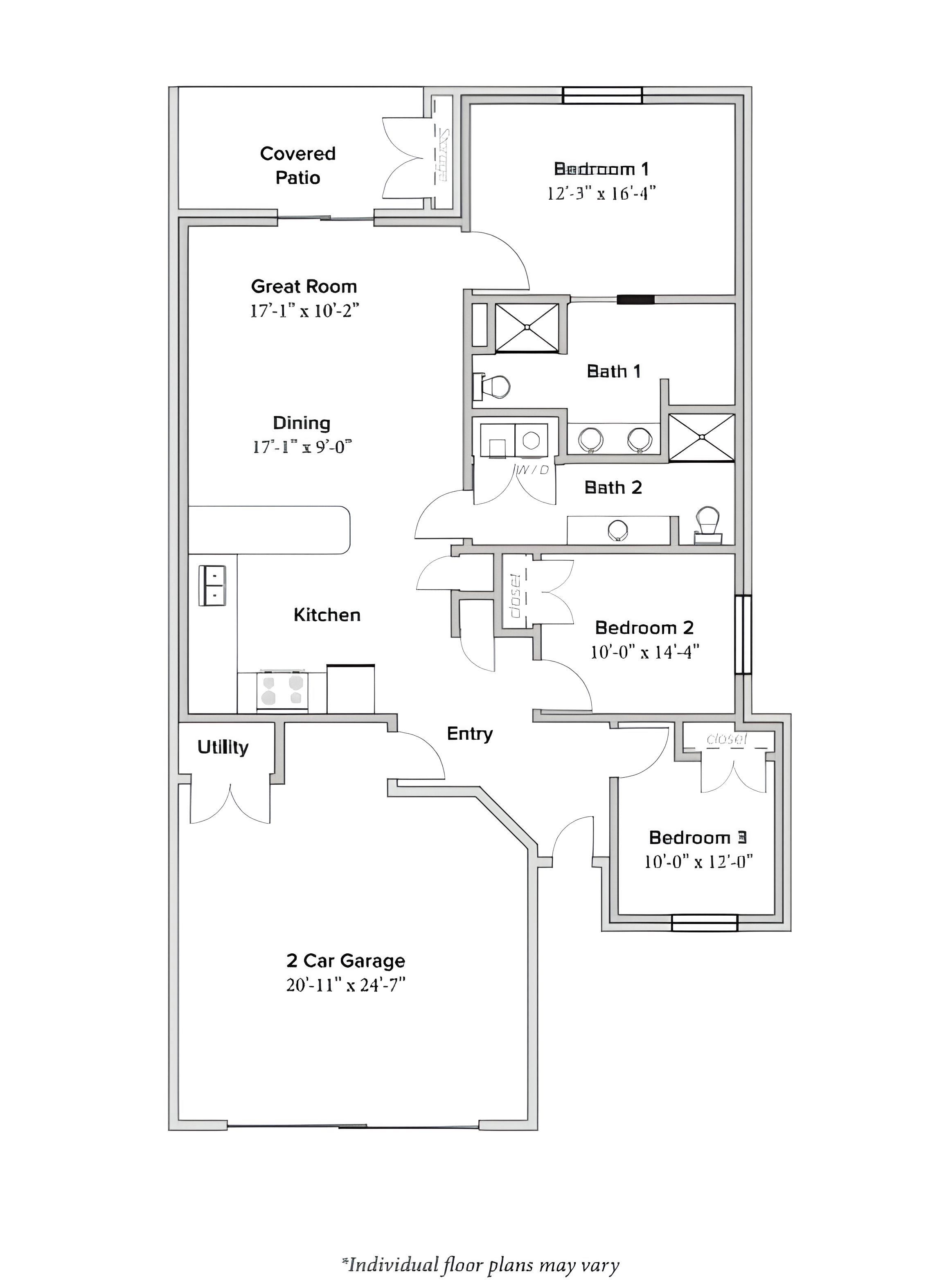 Dimensions are approximate. Floor plans may vary.