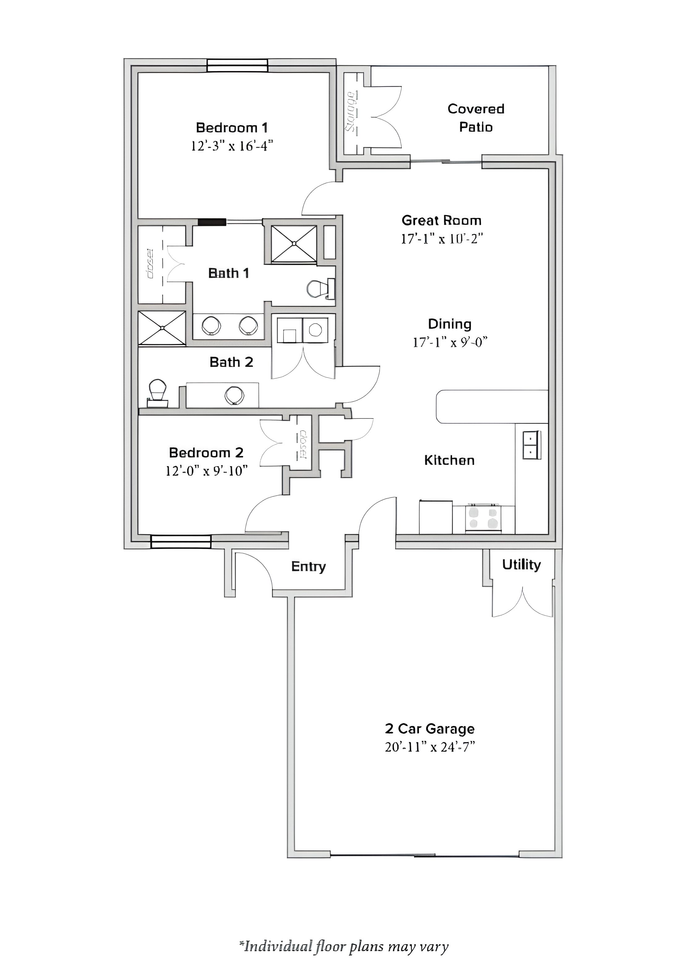 Dimensions are approximate. Floor plans may vary.