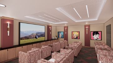 Interior view of Westmont of Culver City senior living community with modern electronics and furniture.