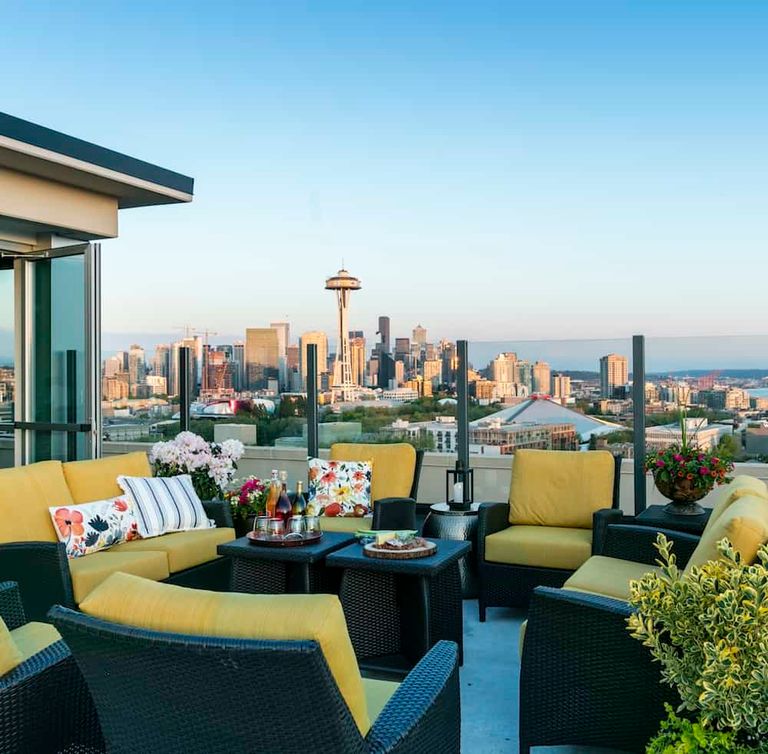 Outdoor seating view