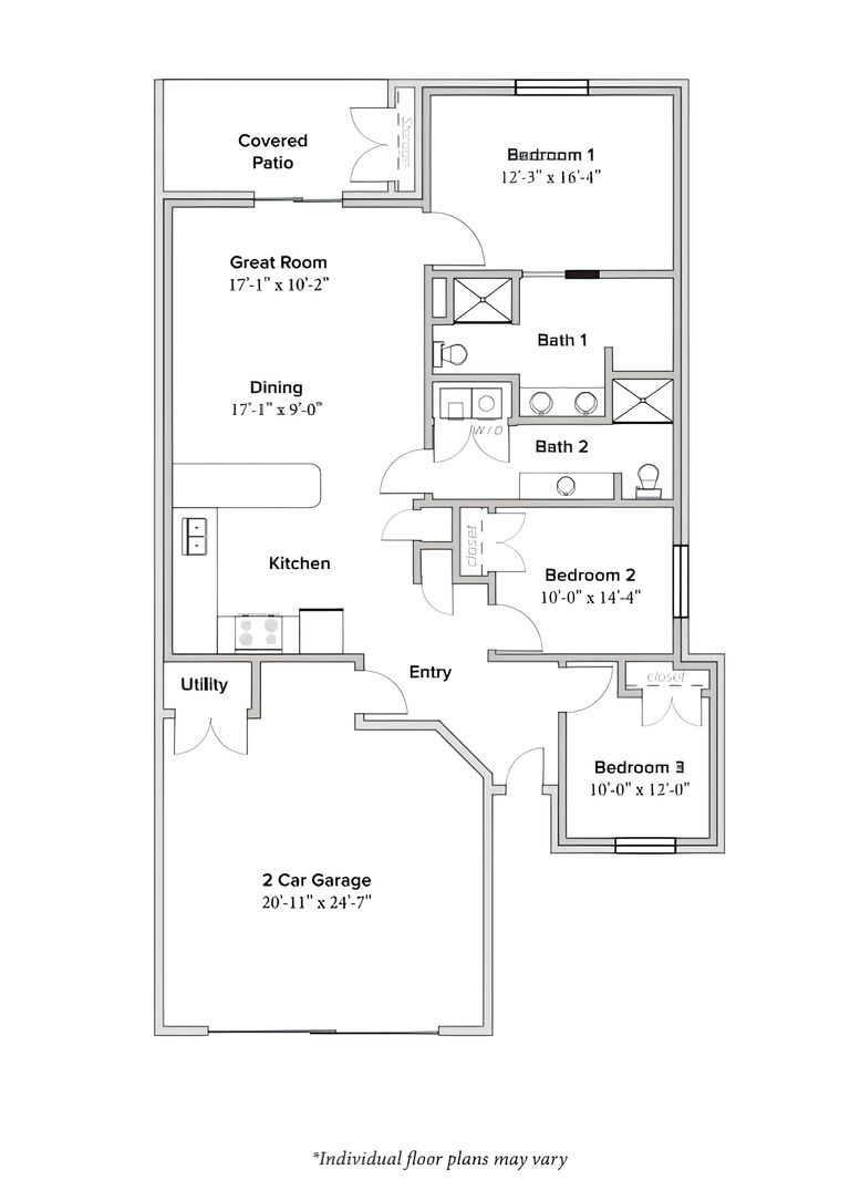 Dimensions are approximate. Floor plans may vary.