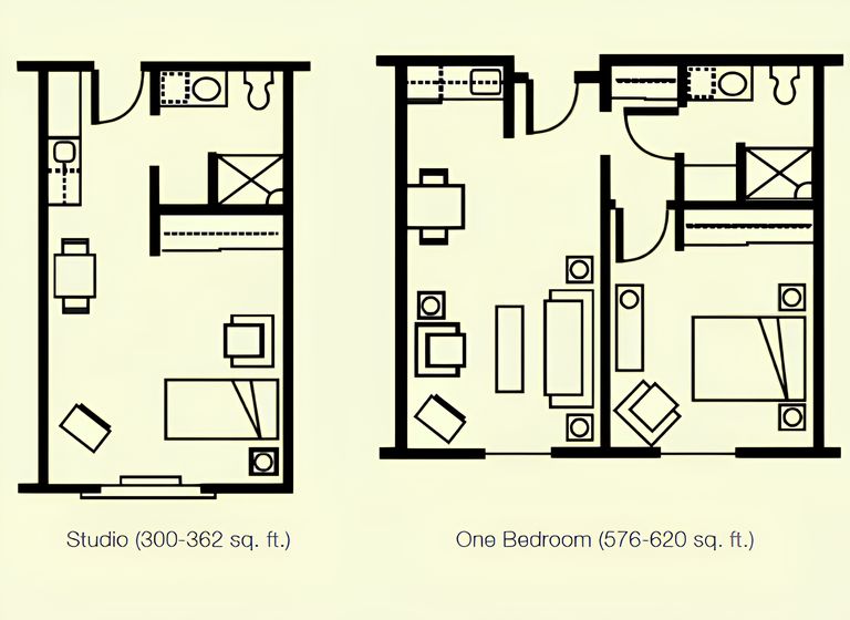 Large studio with wheelchair accessibility
