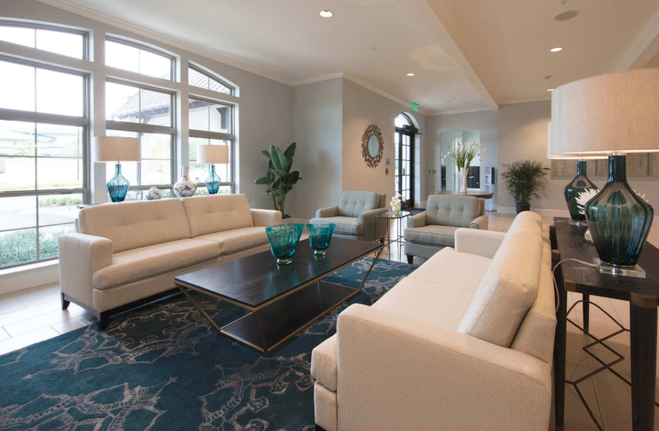 The Blake at Hamlin lobby and seating area