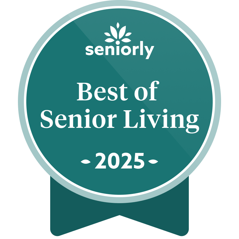 Sunrise Of Newton is a recipient of the 2025 best of senior living award from Seniorly.